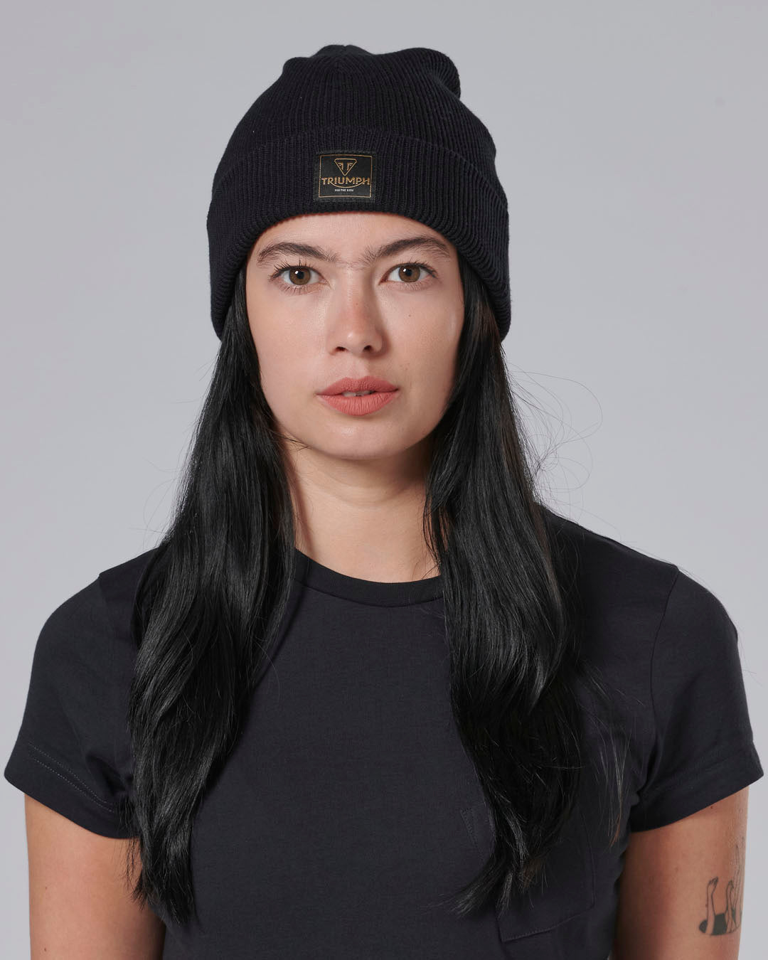 Polar Knitted Beanie in Black - SS23