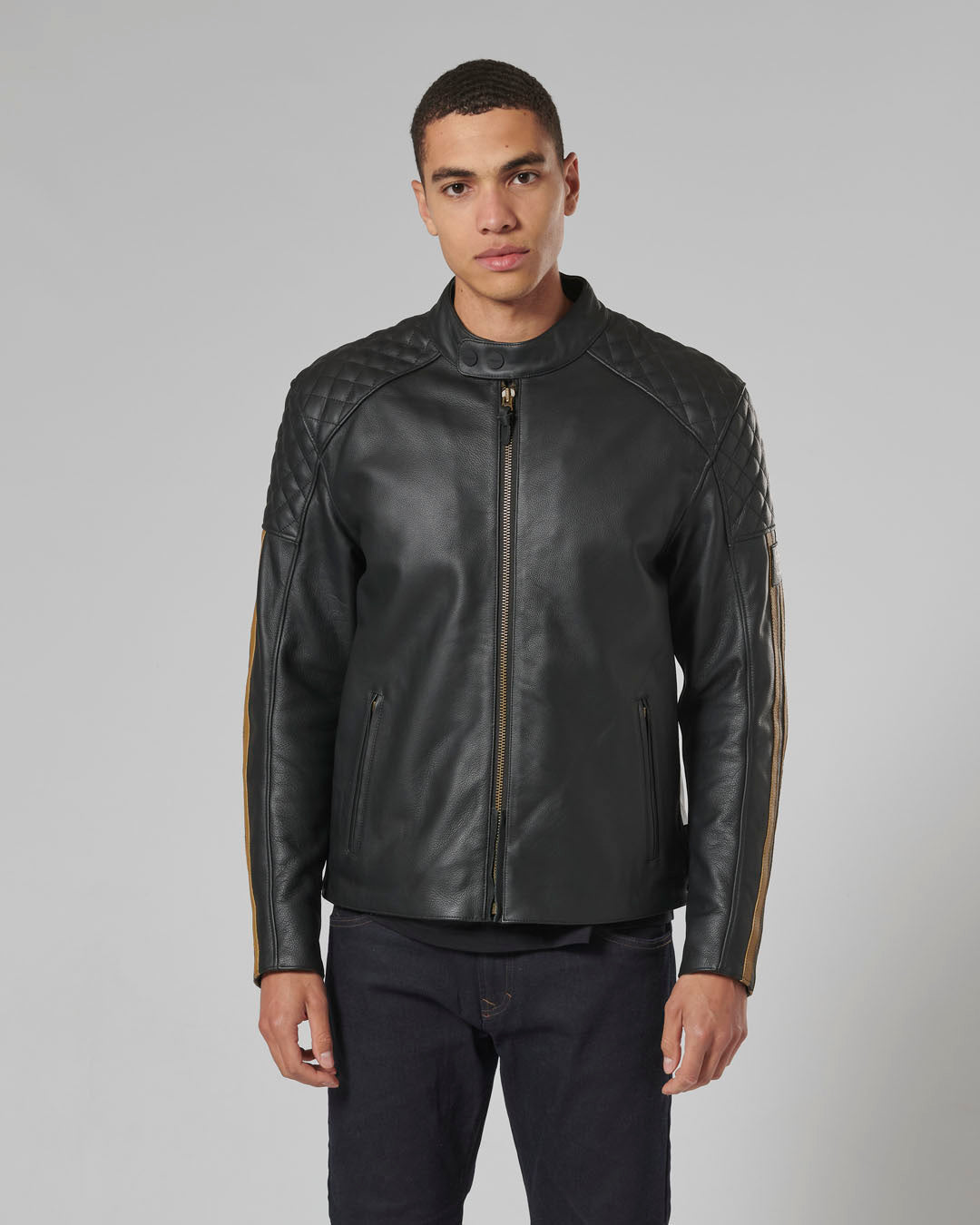 Braddan Sport Jacket in Black and Gold - SS23