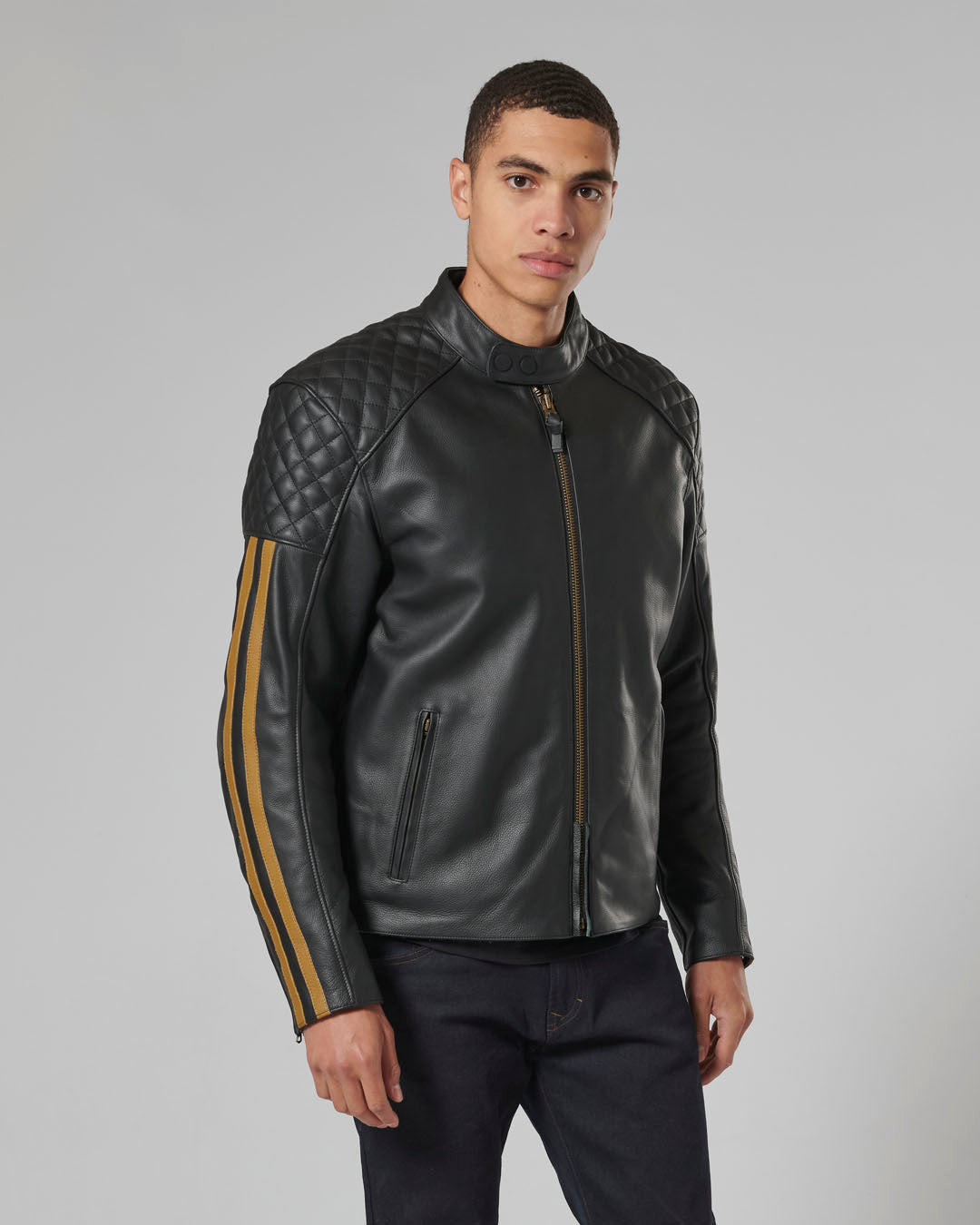 Braddan Sport Jacket in Black and Gold - SS23