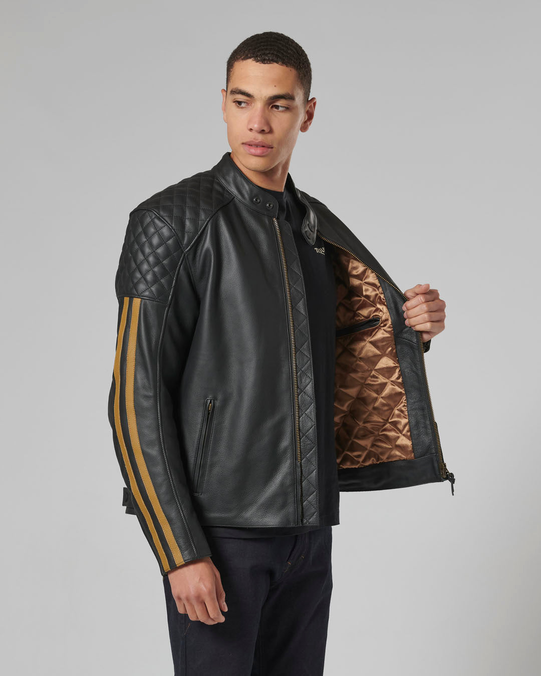 Braddan Sport Jacket in Black and Gold - SS23