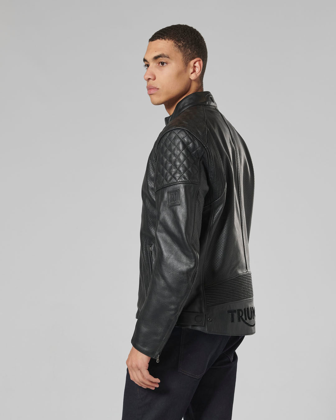 Braddan Leather Motorcycle Jacket - All Black