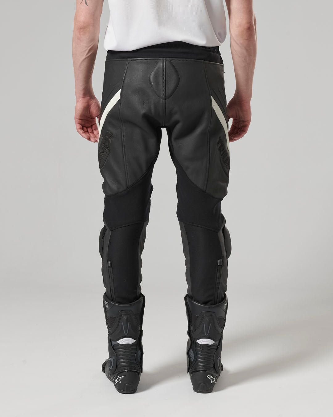 Triple Leather Jeans in Black - SS23