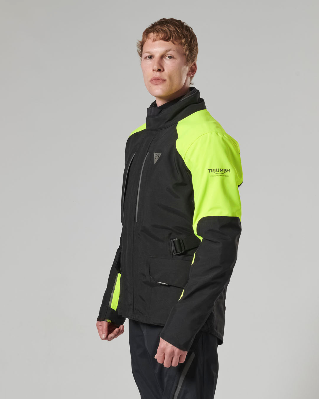 Tourer Bright Jacket in Black and Fluoro - SS23