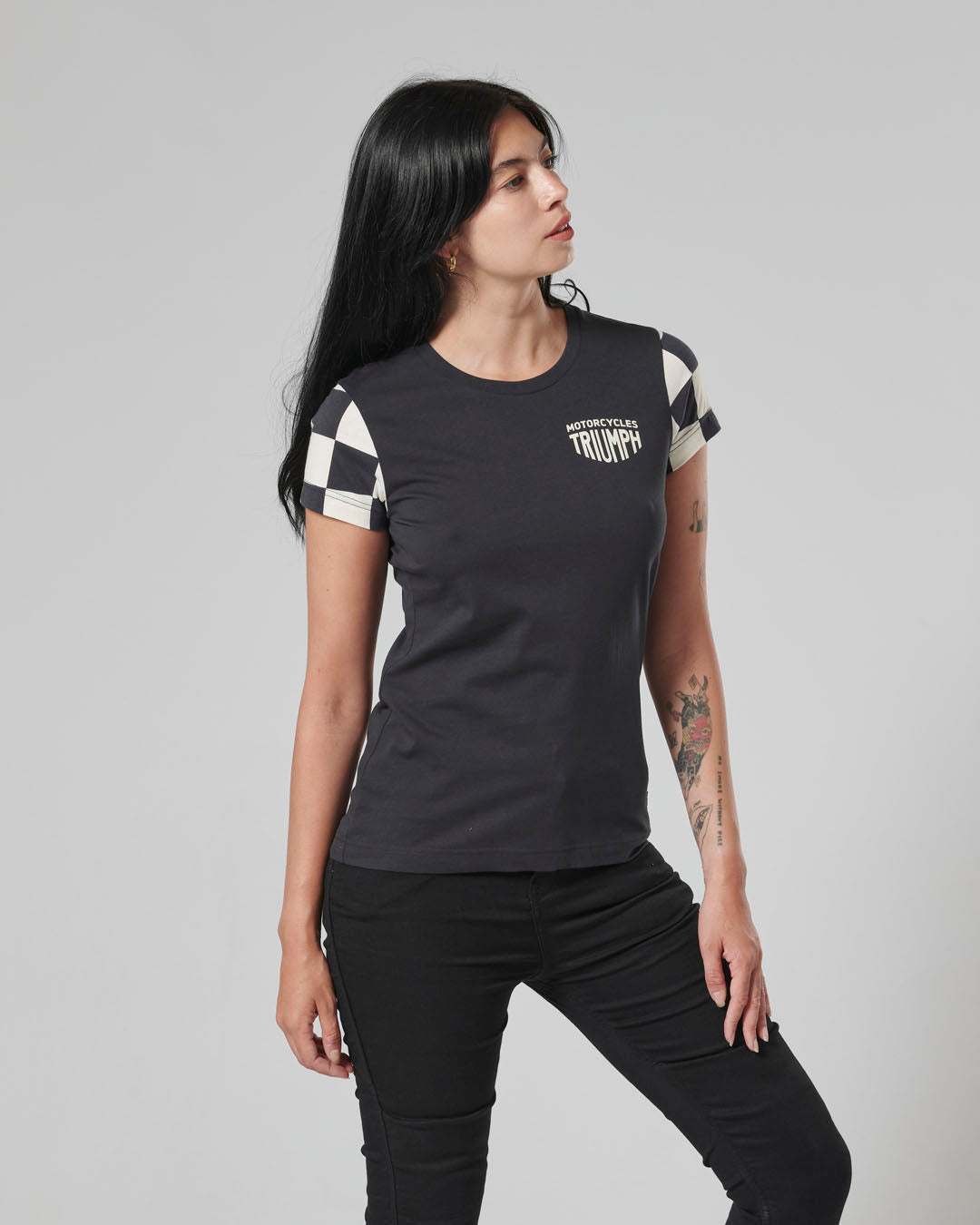 Marie Womens Tee in Black and Bone - SS23