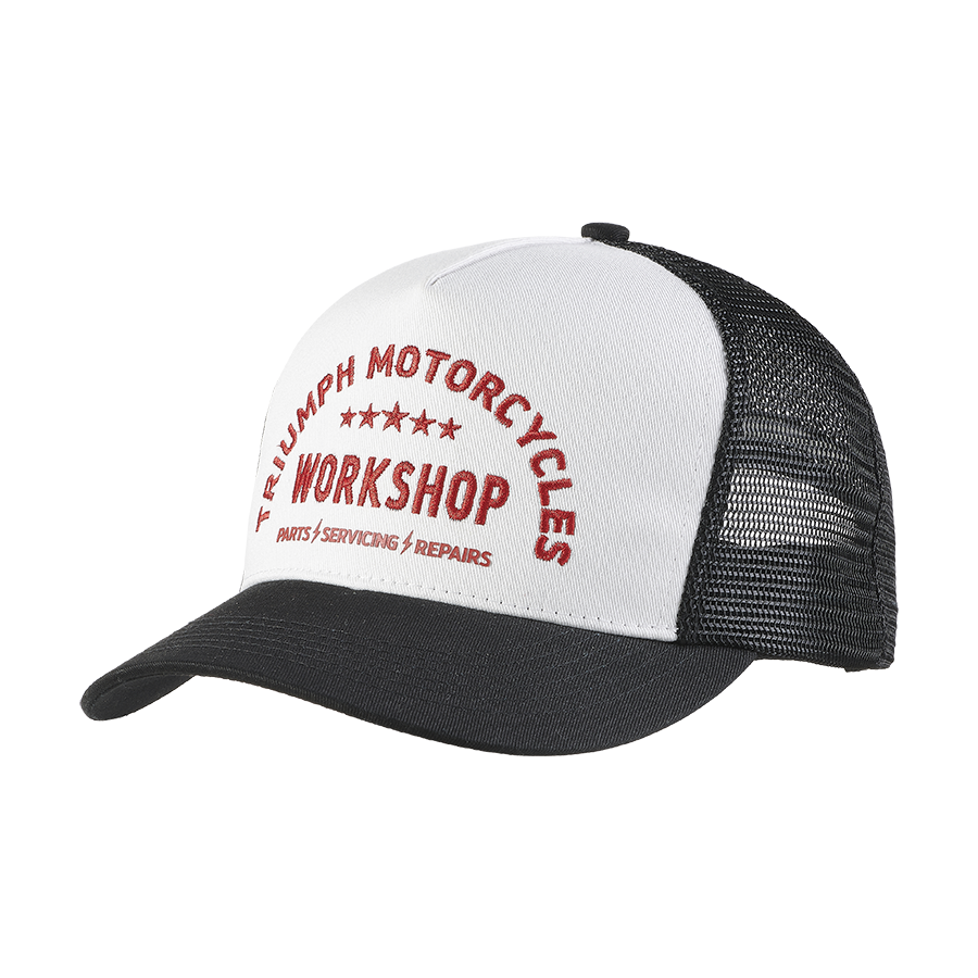 Workshop Trucker Cap in Bone and Black - SS23