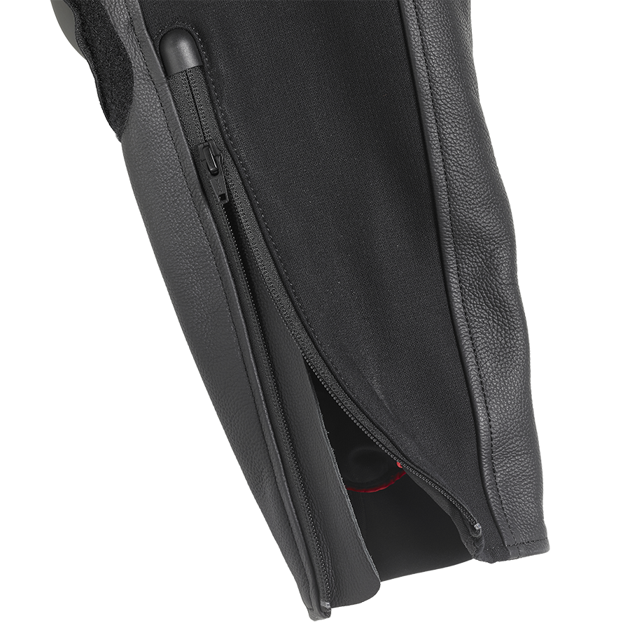 Triple Leather Jeans in Black - SS23