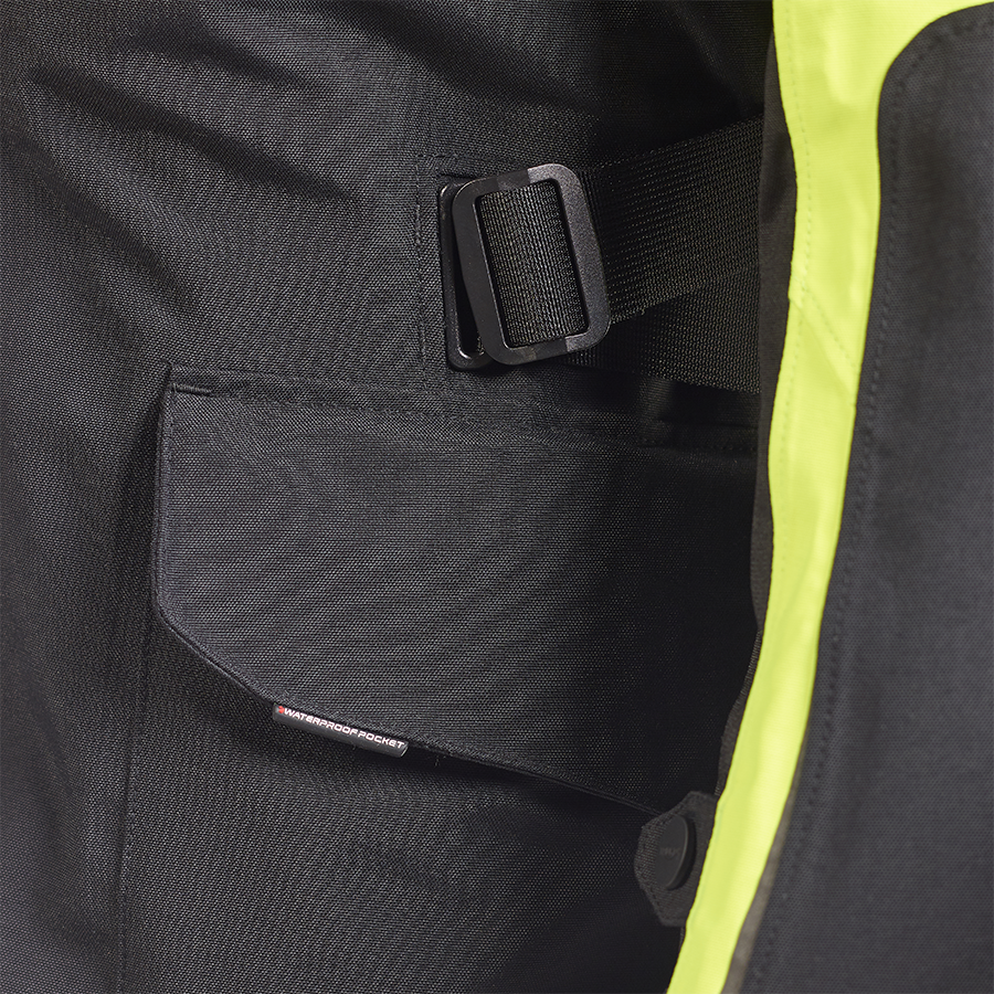 Tourer Bright Jacket in Black and Fluoro - SS23