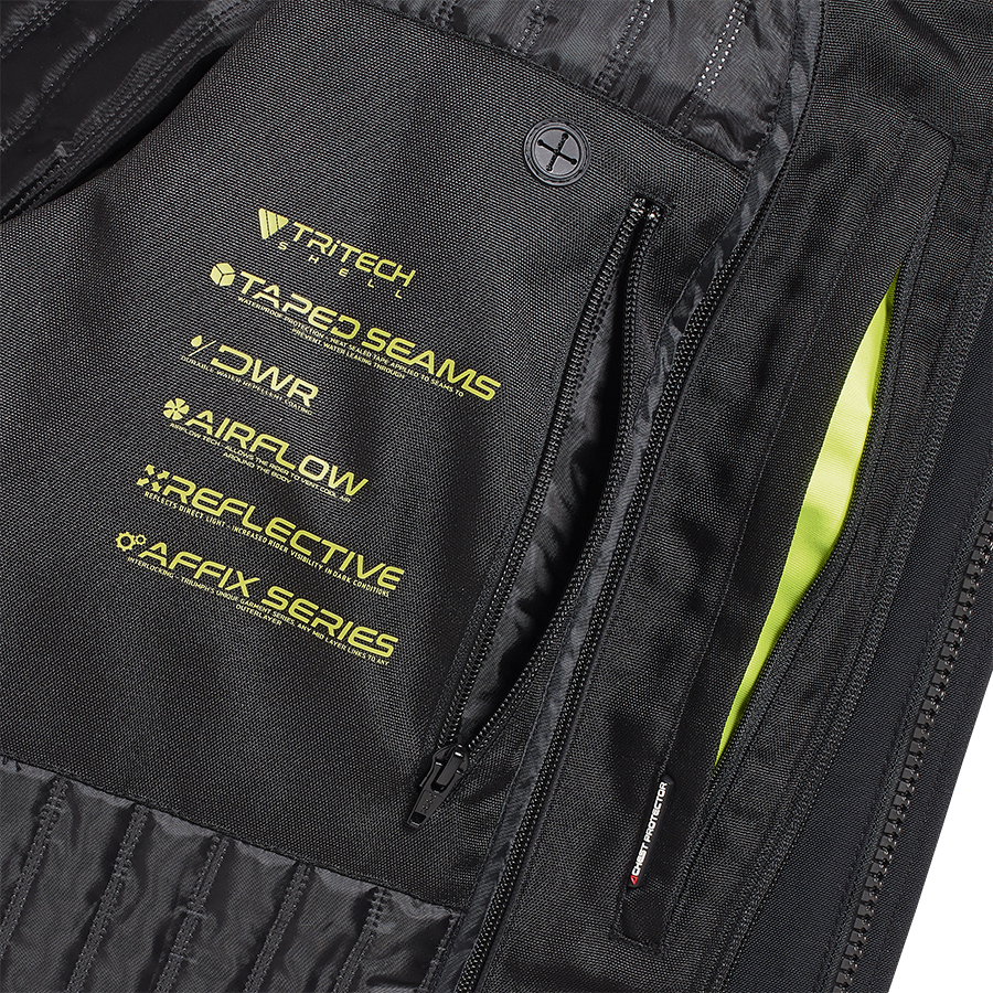 Tourer Bright Jacket in Black and Fluoro - SS23