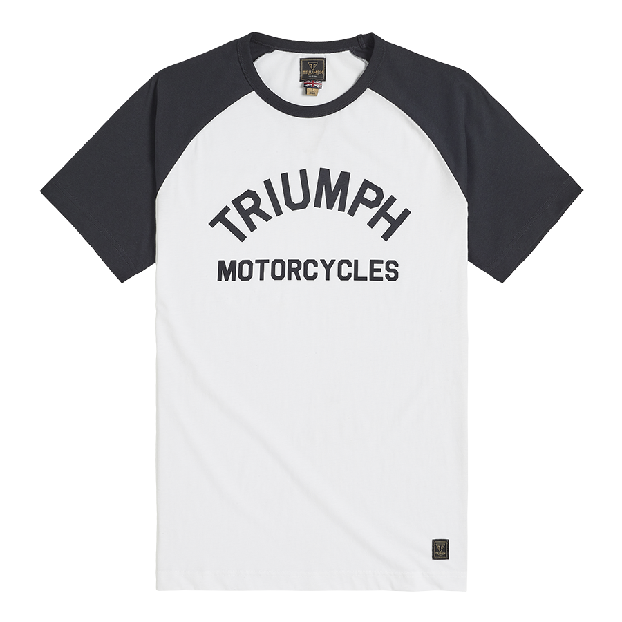 Saltern Contrast Sleeve Tee in White and Black - SS23
