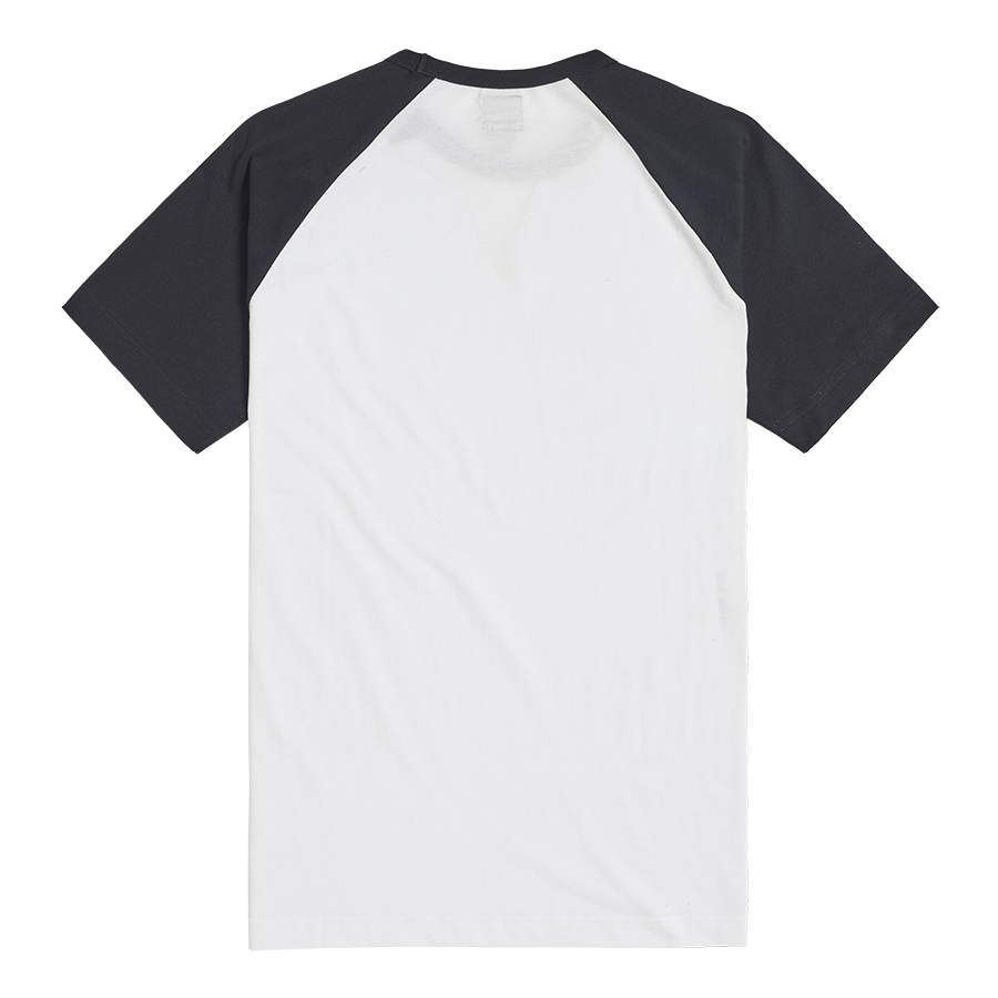 Saltern Contrast Sleeve Tee in White and Black - SS23
