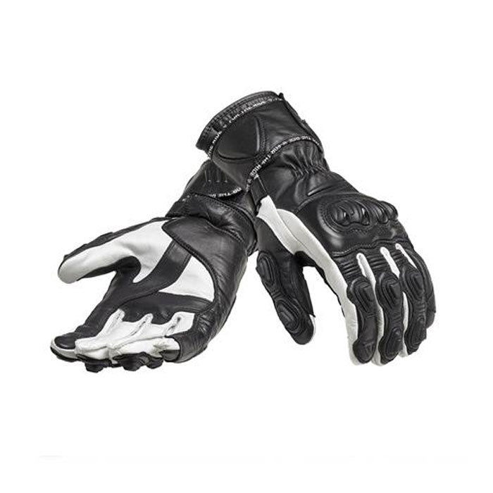 Triple Black Leather Motorcycle Gloves - black friday