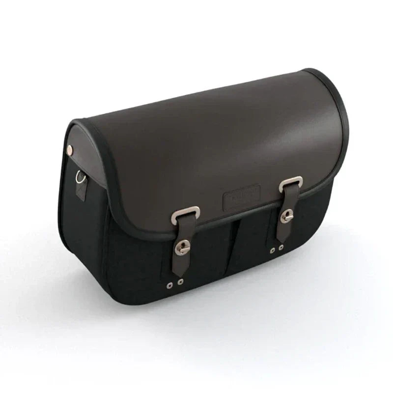 BONNEVILLE PannierWaxed CottonRHSBlack - Triumph Motorcycles at Grange Motors Accessory Shop