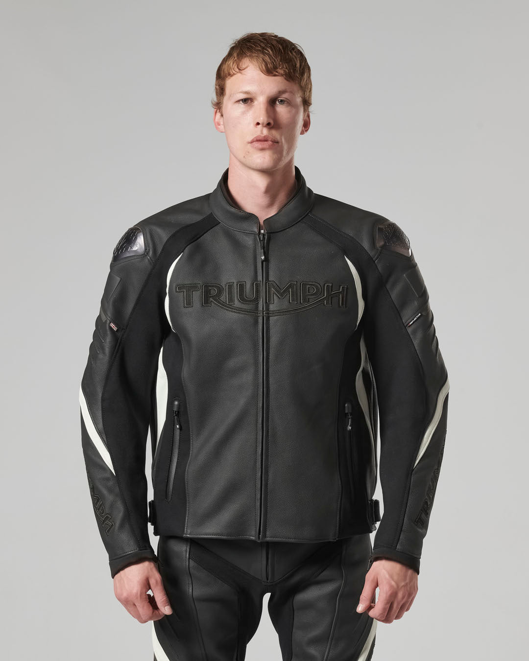 Triple Leather Jacket in Black - SS23