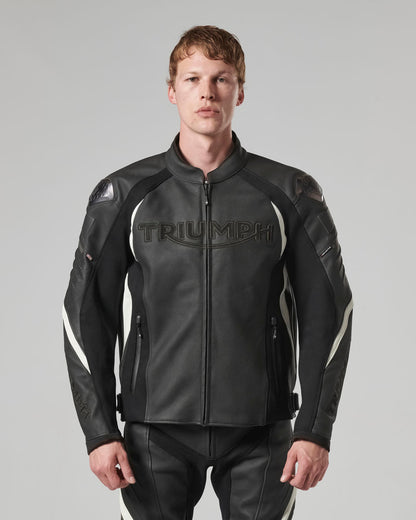 Triple Leather Jacket in Black - SS23