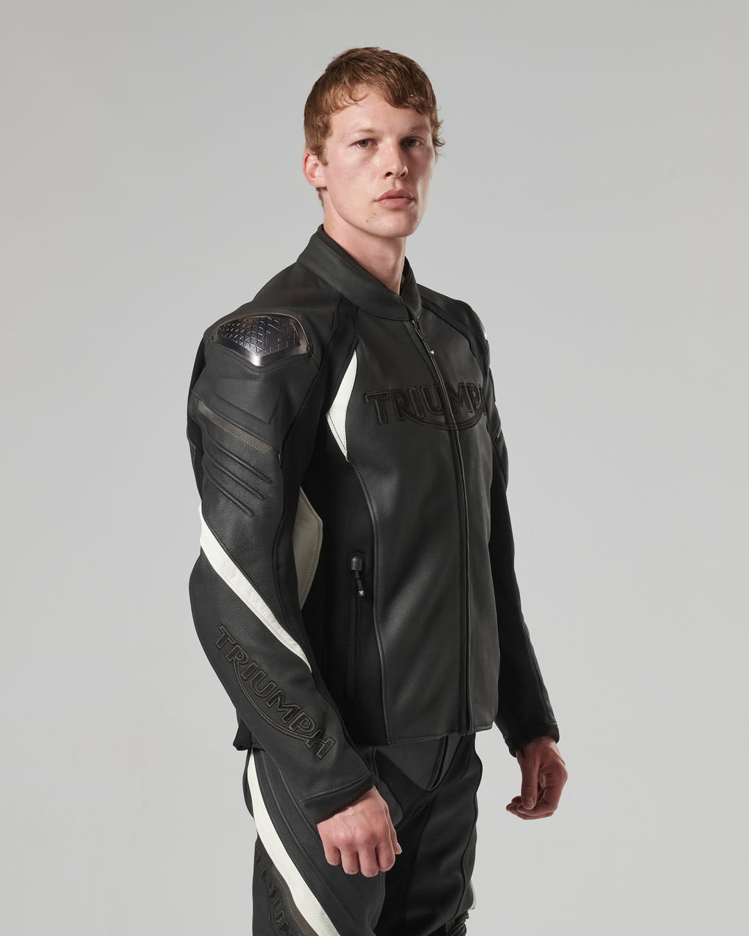 Triple Leather Jacket in Black - SS23