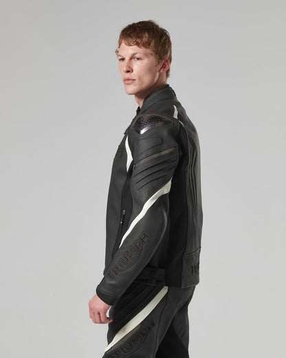 Triple Leather Jacket in Black - SS23