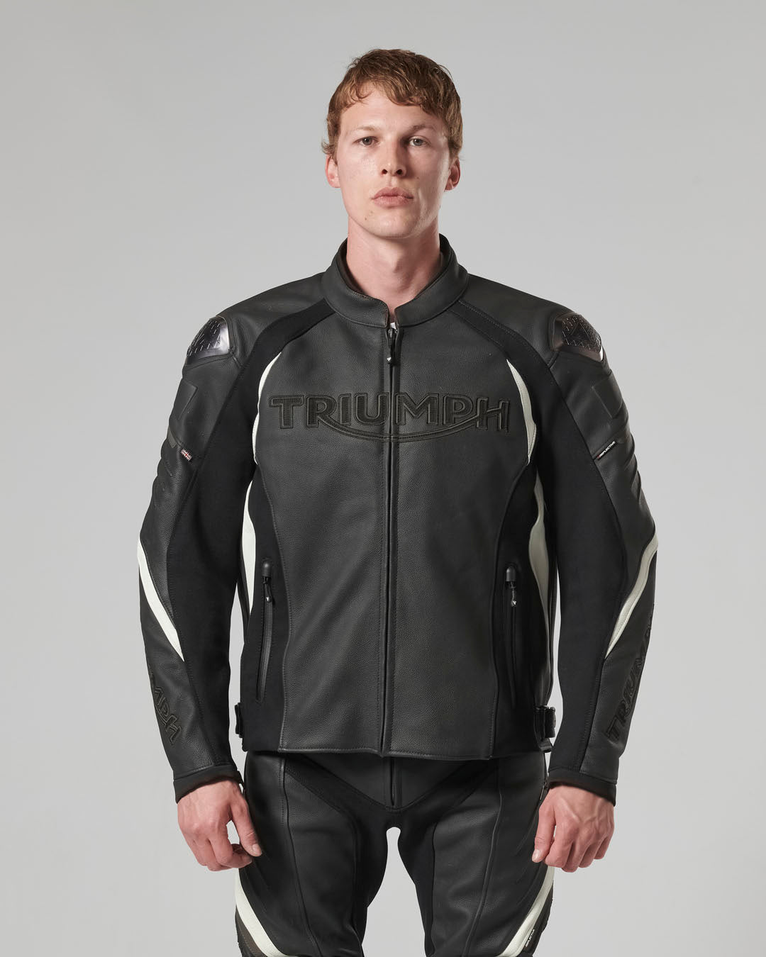 Triple Leather Jacket in Black - SS23