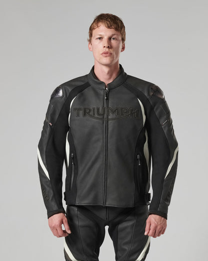 Triple Leather Jacket in Black - SS23