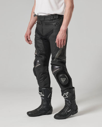 Triple Perforated Leather Pants