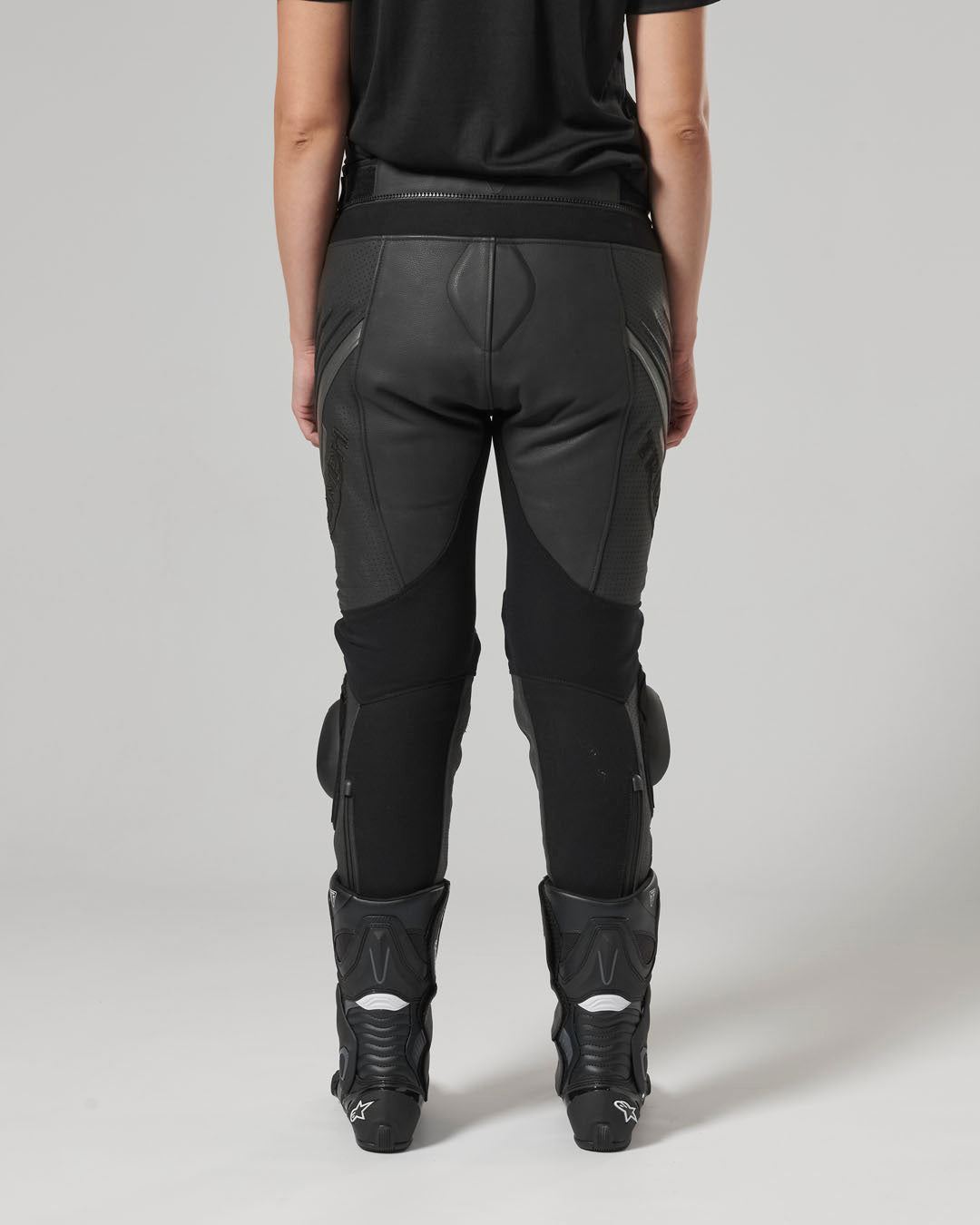 Triple Perforated Leather Pants