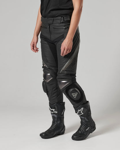 Triple Perforated Leather Pants