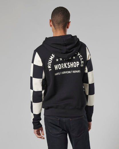 Haytham Checkerboard Hoodie in Black and White - SS23