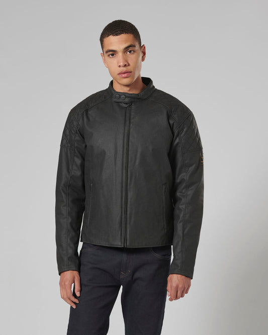 Braddan Wax Motorcycle Jacket Black