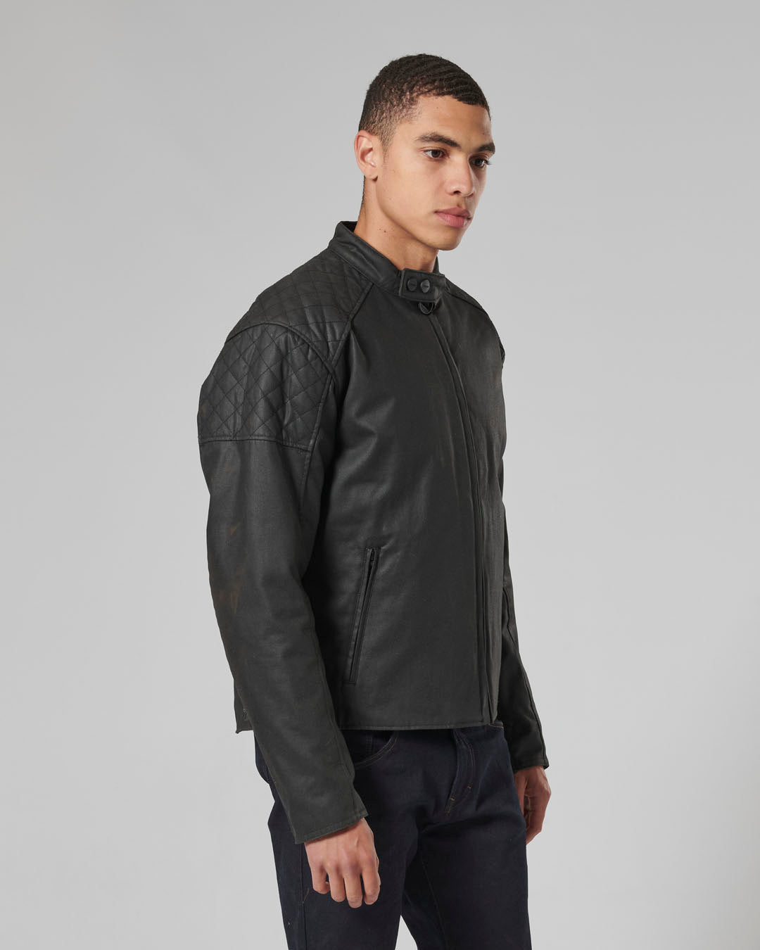Braddan Wax Motorcycle Jacket Black
