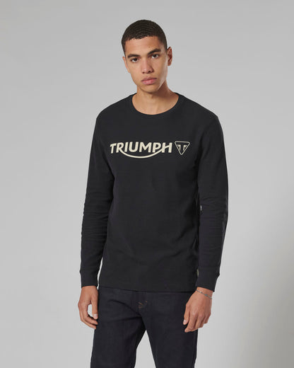 Bettmann Long Sleeve Waffle Tee Black