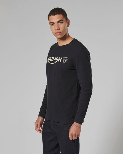 Bettmann Long Sleeve Waffle Tee Black