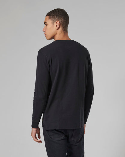 Bettmann Long Sleeve Waffle Tee Black