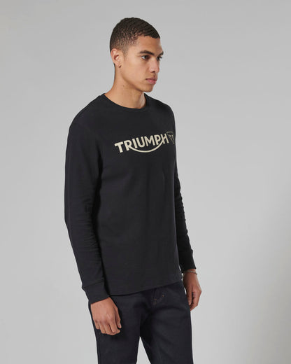 Bettmann Long Sleeve Waffle Tee Black