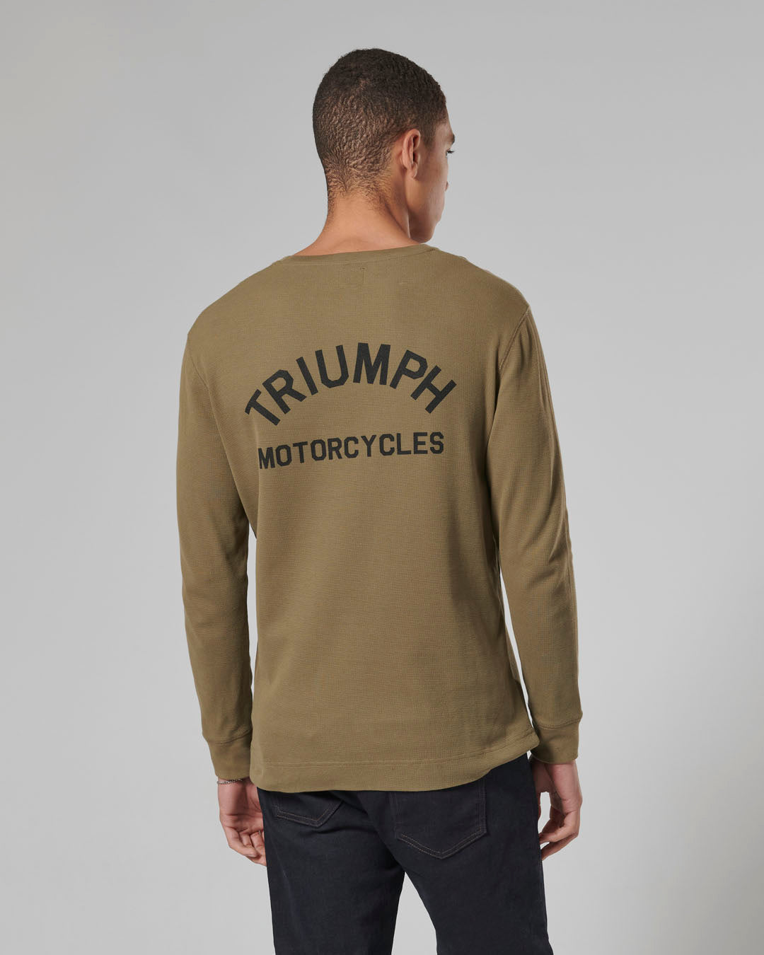 Dean Long Sleeve Waffle Tee Khaki