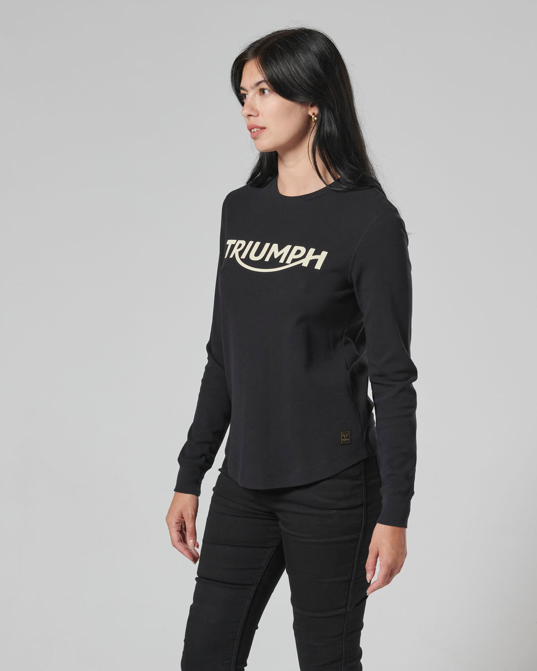 Stoll Womens Long Sleeve Waffle Tee Black