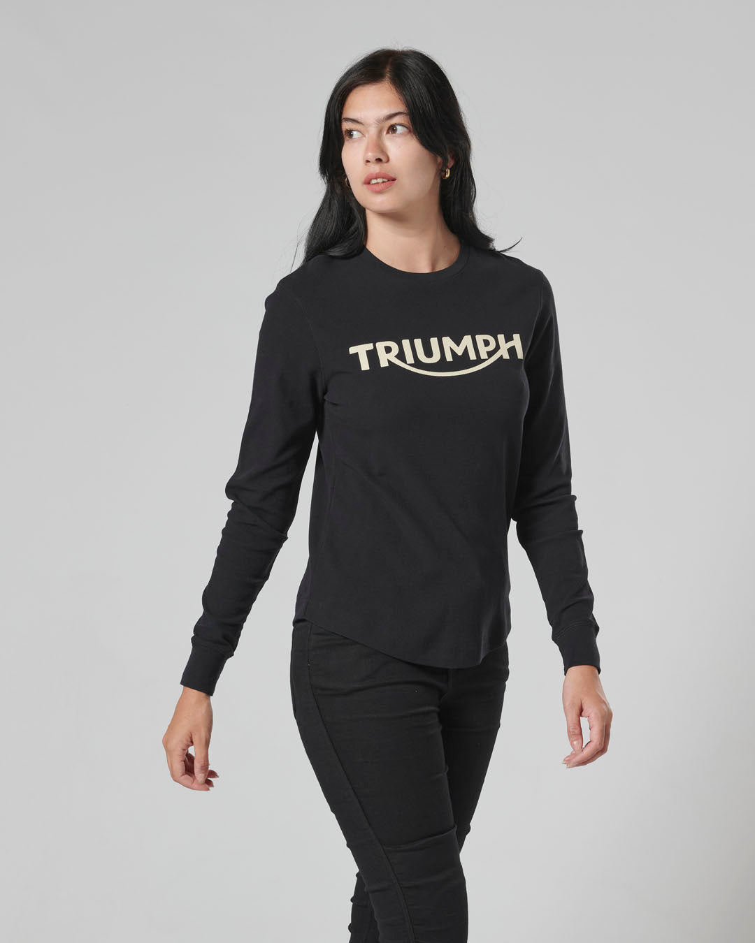 Stoll Womens Long Sleeve Waffle Tee Black