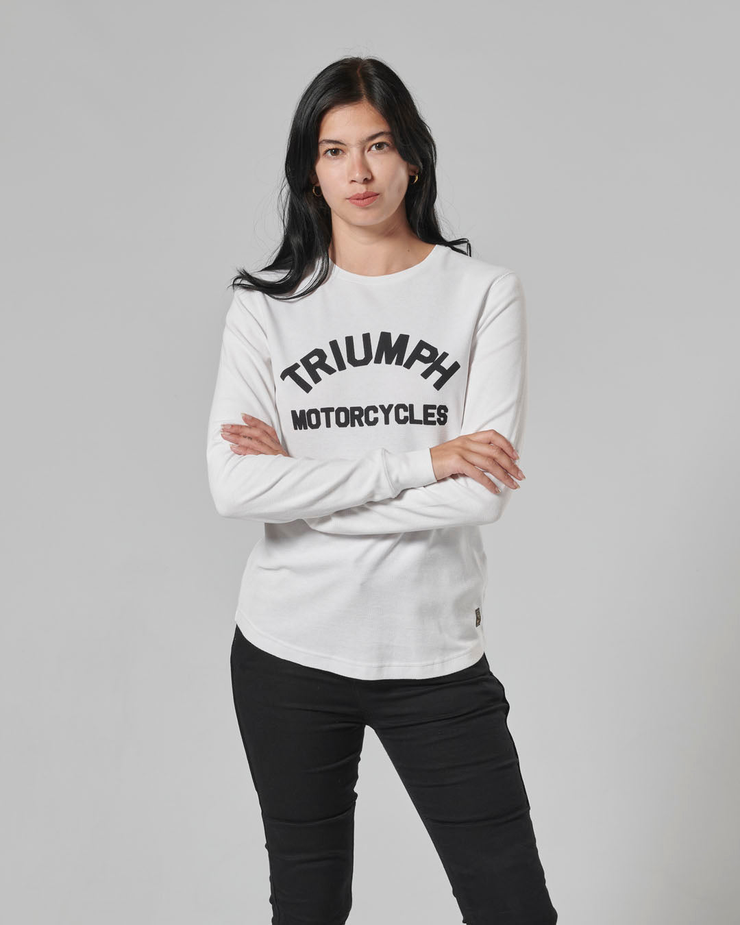 Swain Womens Long Sleeved Waffle in White
