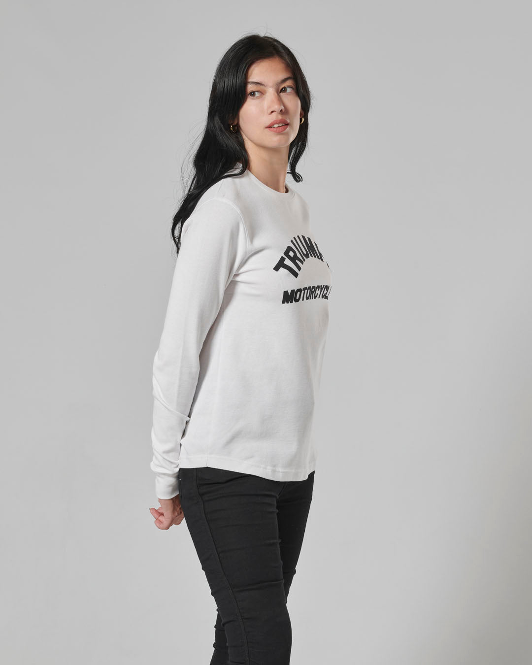 Swain Womens Long Sleeved Waffle in White