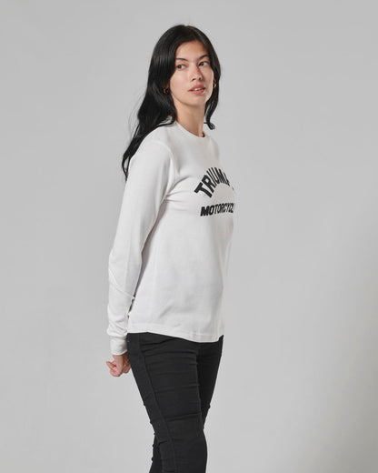 Swain Womens Long Sleeved Waffle in White