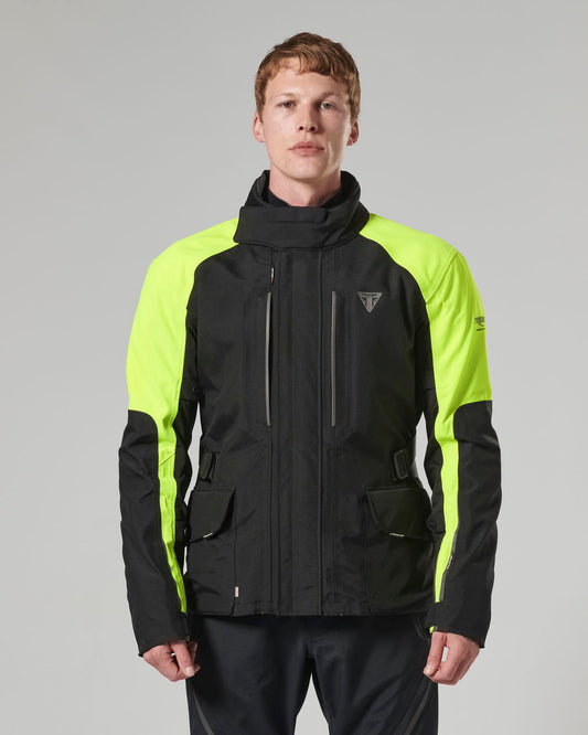 Tourer Bright Jacket in Black and Fluoro - SS23