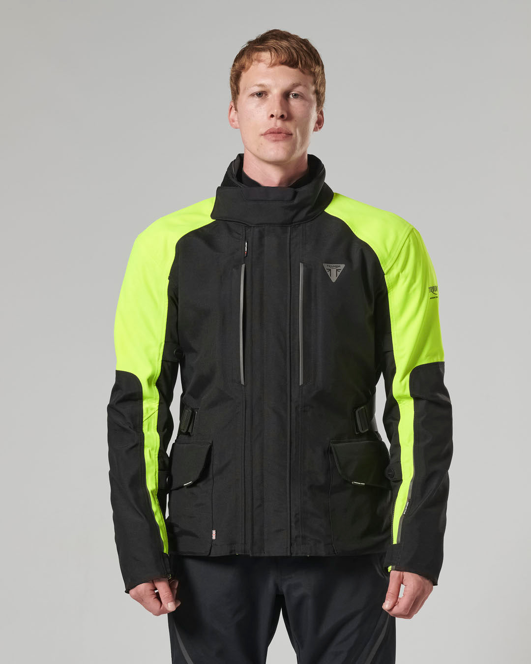 Tourer Bright Jacket in Black and Fluoro - SS23