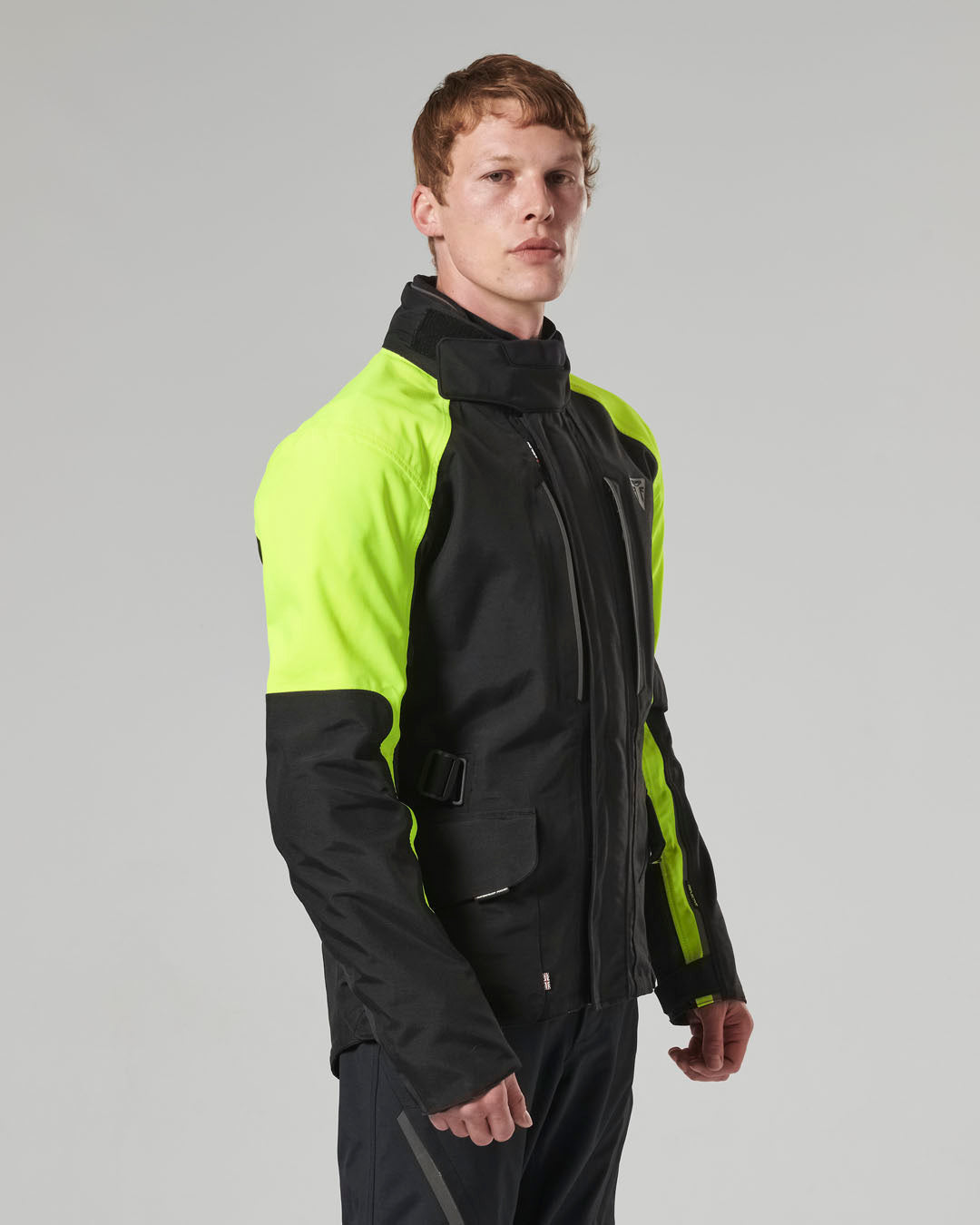 Tourer Bright Jacket in Black and Fluoro - SS23