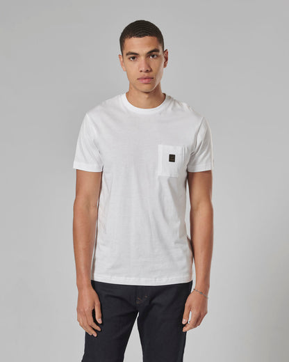 Ditchling Back Logo Pocket Tee in White