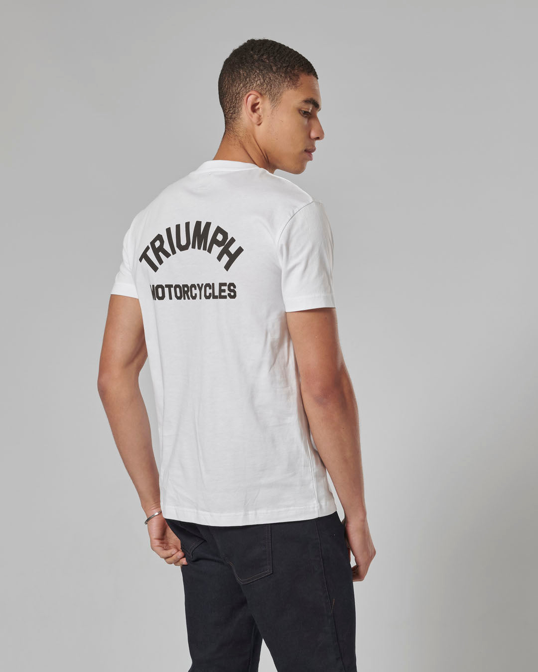 Ditchling Back Logo Pocket Tee in White