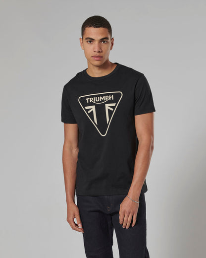 Helston Printed Logo Tee Black