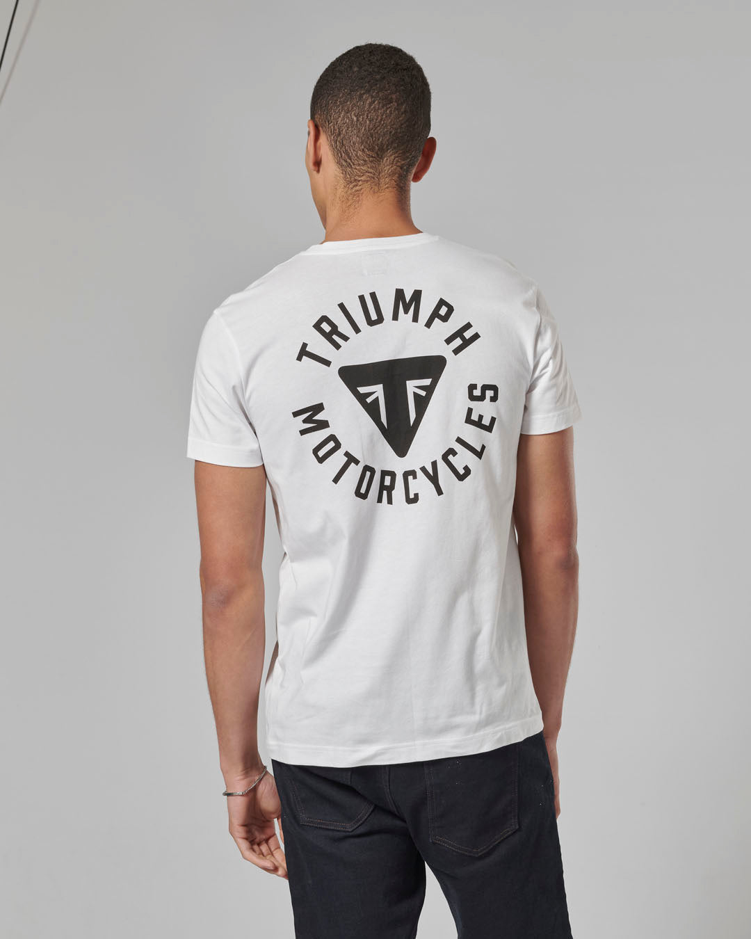 Newlyn Back Print Chest Pocket Tee White