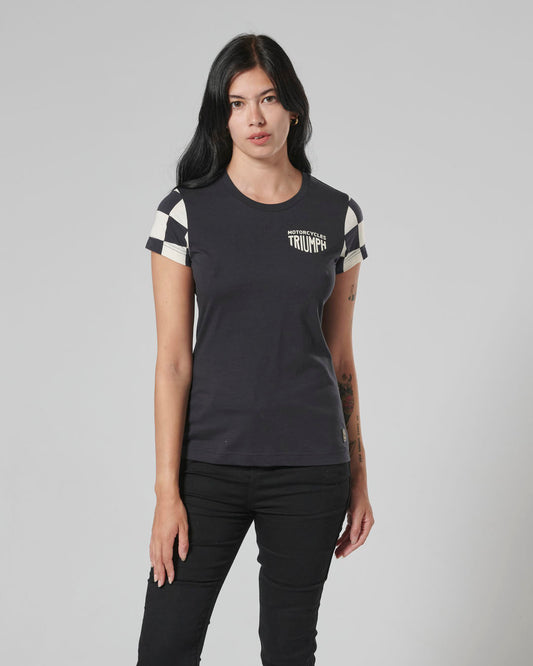 Marie Womens Tee in Black and Bone - SS23