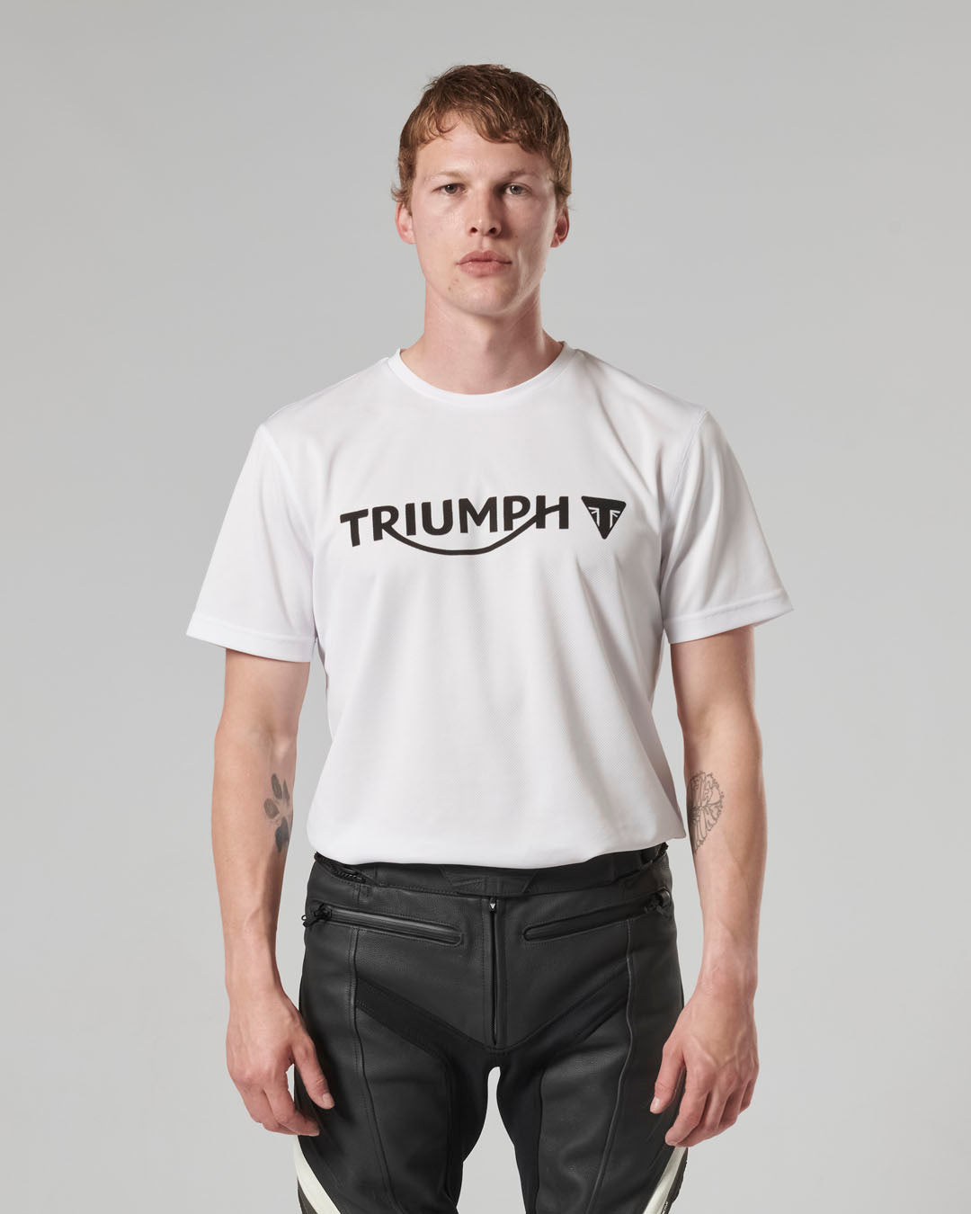 MTSS24100 - RAPID S/SLV TEE WHITE-L - Genuine Triumph Motorcycle Product