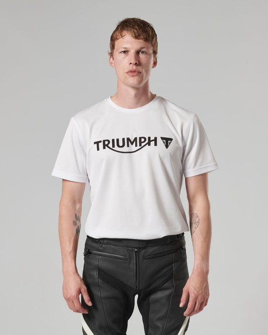 MTSS24100 - RAPID S/SLV TEE WHITE-L - Genuine Triumph Motorcycle Product