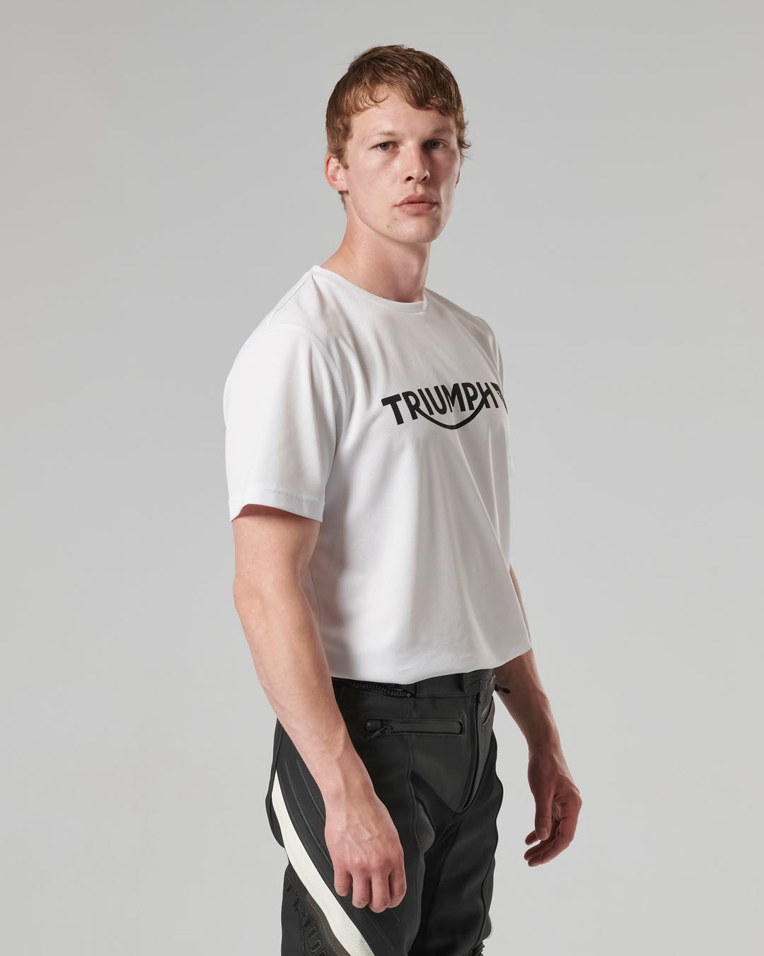 MTSS24100 - RAPID S/SLV TEE WHITE-L - Genuine Triumph Motorcycle Product