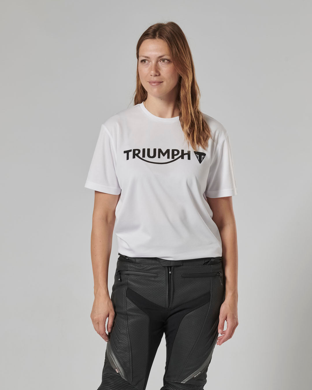MTSS24100 - RAPID S/SLV TEE WHITE-L - Genuine Triumph Motorcycle Product
